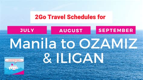 MANILA TO ILIGAN BY FERRY 2020 (Schedule and .
